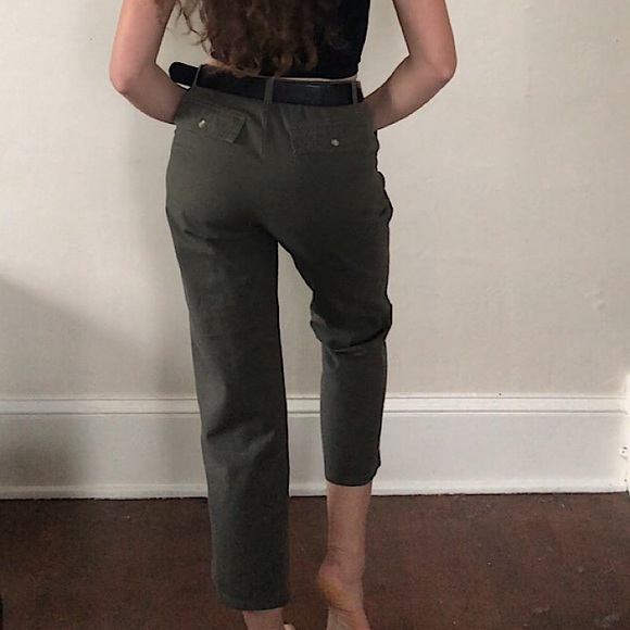 Olive Green Mid-Rise Chino Pants - Picture 5 of 7